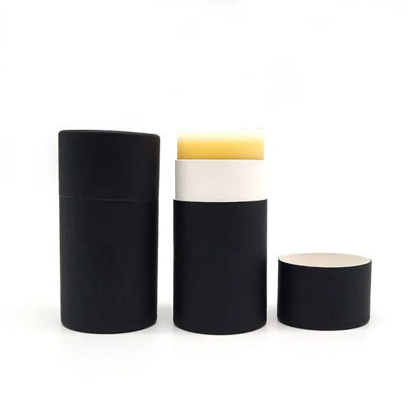 Bacs en gros écologique papier kraft Push Up Tubes carton biodégradable cosmétique baume à lèvres déodorant conteneur tube emballage