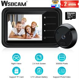 Bins WSDCAM 2.4inch LCD Video Peephole Doorbelcamera Ir Night Vision Video Oogdeur Bell Visuele deurbel Smart Home Outdoor Camera