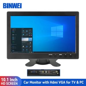 Binwei Monitor de automóvil HDMI de 10.1 pulgadas para un monitor de TV mini de computadora para PC con pantalla de copia de seguridad de VGA pantalla de seguridad para el inicio del sistema de seguridad para el hogar