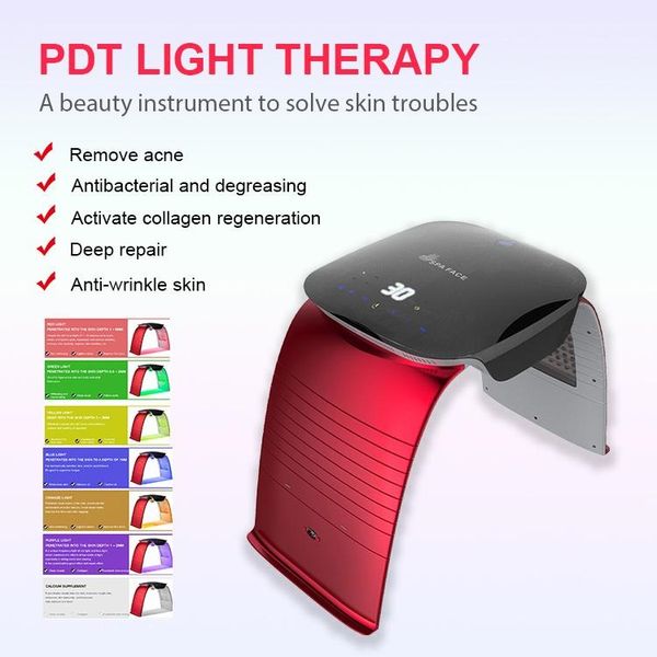 Thérapie Bio-Light Lampe 7 Couleur LED LED FACIAL PACIAL PDT PHOTO PHOTON SOIN machine pour le prix de l'usine