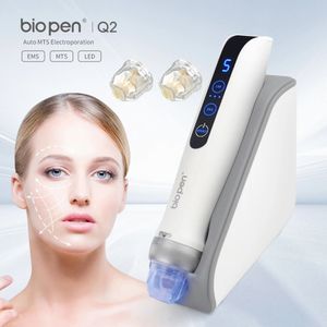 Bio Pen Q2 Wireless Derma Pen Electroporation Miconeedling Blue Red Lighthérapie Derma Derma Hair Growth Skin Care Beauty Device