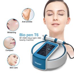 Bio Pen RF EMS Micro Current Therapy Skin Lifting Device Electric 360 Roterende gezichtsmassage Verwijdering Wrinkle voor thuisgebruik Beauty Machine
