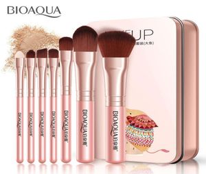 Bioaqua 7pcsset pro vrouwen gezichtsmake -up borstels set face cosmetische schoonheid oogschaduw foundation blush borstel make -up borstel gereedschap8409085