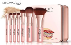 Bioaqua 7pcsset Pro femmes pinceaux de maquillage du visage ensemble visage cosmétique beauté ombre à paupières fond de teint Blush brosse maquillage brosse outil1724415