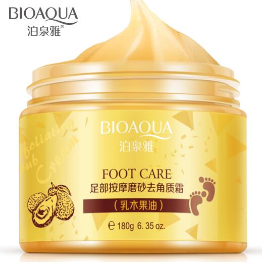 BIOAQUA crema de masaje para el cuidado de los pies exfoliante y blanqueador hidratante Spa para pies belleza eliminar la piel muerta crema para los pies