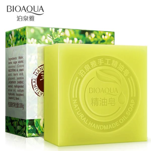 Bioaqua Natural Orgánica Herbal Aceite esencial Jabón blanqueador de jabón hecho a mano Piel del acné