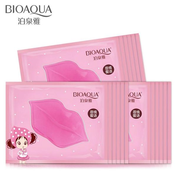 BIOAQUA Crystal Collagen Facial Lip Mask Hidratación Esencia Lip Care Pads Patch Pad Gel