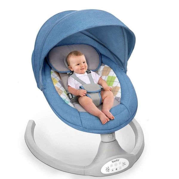 Bioby Baby Swing pour les nourrissons avec 5 vitesses de balancement Bébé électrique Baby Bouncer pour le nouveau-né 520L B0 6mo Nthsba Byro Ckerwi Thre Moteco Ntrolto Uchsc Reenbl Uetoothmu sicpl Ayerb