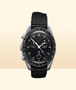 Bioceramic Mens MoonSwatch Quartz horloges volledige functie chronograaf Watch Mission to Mercury 42mm nylon luxe mars Watch Limited 4947128