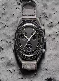 Bioceramic Moon Mens Quarz Chronograph Saturn Watch Mission to Mercury 42mm Black Nylon Luxury Neptune Watches Limited Edition Master Wrists5898427