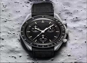Bioceramic Planet Moon Mens horloges met doos hoogwaardige volledige functie chronograaf ontwerper horloges Mission to Mercury 42mm nylon1530314
