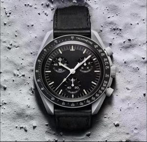 Bioceramic Planet Moon Mens horloges met doos hoogwaardige volledige functie chronograaf ontwerper horloges Mission to Mercury 42mm nylon6272282