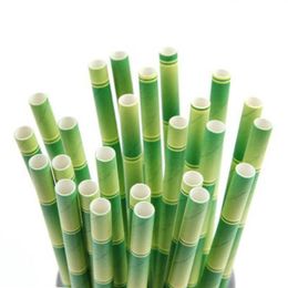 Biologisch afbreekbaar bamboestrooien Groene rietjes Eco-vriendelijke 25 stuks veel op promotie RH1028