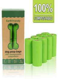 Bagos de caca de perro biodegradable Pet Dogs Cat Zero Waste Fragant Fragant Al aire libre Productos de limpieza para el hogar Bolsos limpios accesorios5033054