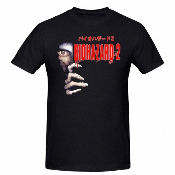 Biohazard Camisetas clásicas Verano Cott residente malvado Zombie Juego Camiseta Hipster ofertas O Cuello Camiseta casual Idea de regalo Tops s3BC #