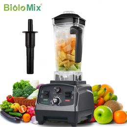 BioloMix 3HP 2200W Batidora con temporizador de grado comercial de alta resistencia, exprimidor, procesador de alimentos de frutas, batidos de hielo, jarra de 2 L sin BPA 240104