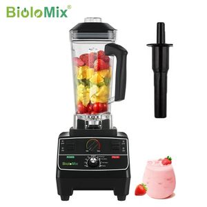 BioloMix BPA-vrije kan van 2 liter, 2200 W, professionele slimme timer, voorgeprogrammeerde blender, mixer, sapcentrifuge, keukenmachine, ijs-smoothies-crusher 240116