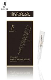 Biomaser Professional Makeup Makeup Cartridge Needles 1R2R3RL5Rl Disposable Stérilisé Tattoo Machine Machine Tips9120611