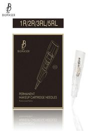 Biomaser Profesional Agujas de cartucho de maquillaje permanente 1R2R3RL5RL Tatuaje de tatuaje esterilizado desechable Agujas Máineas Pen Tips3918503