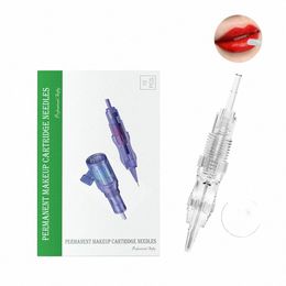 Biomaser Revoluti Tattoo Needle 11U Agujas de cartucho de maquillaje permanente para cejas Labios Maquillaje Máquina de tatuaje en forma BMX Agujas d0XU #