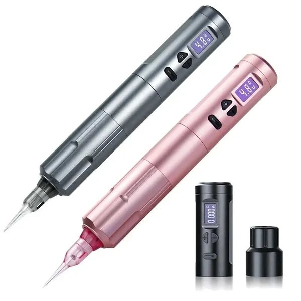 Biomaser Máquina de tatuaje inalámbrica Pluma de cejas con 2 baterías Capacidad 1800 mah Labios Tatuajes Belleza Maquillaje semipermanente 240311