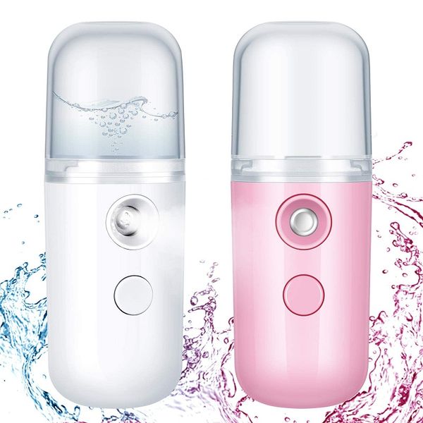 BIOOBICO Nano Facial Mister 30 ml Mini Humidificateur Visage Portable Pulvérisateur Facial USB Rechargeable Pratique Machine de Soins de la Peau pour Hydrater le Visage, Maquillage Quotidien