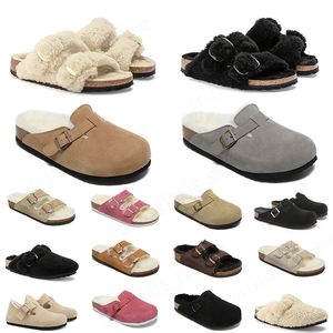 BIR sabots pour femmes hommes pantoufles de créateur bostons clogsbIrkIns stocks diapositives de fourrure chaussures décontractées plate-forme bas boucle sandales femmes pantoufle curseurs plats