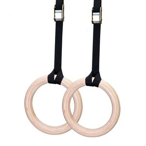 Berken Fitness Gymnastiekringen Antislip Fitnessring Met Verstelbare Cam Gesp Bandjes Home Gym Krachttraining Apparatuur 240125