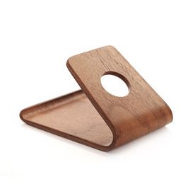 Birch / Walnut Samdi Lichtgewicht Houten Mobiele Standhouder Desktop Bracket voor Telefoon