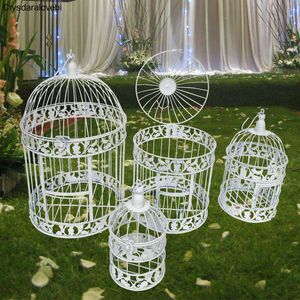 Cages à oiseaux 1pc S M cage à oiseaux décorative de style européen/ornements de fenêtre/accessoires de photographie blanche/cage de mariage el 230516