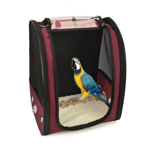 Jaulas de pájaros mochila transpirable mochila portátil de estallido en la caja de viajes para mascotas para una gran y pequeña s 230130