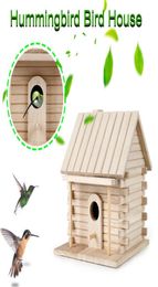Cage d'oiseau Cage Accessoires Birgots pour la maison de maison en bois extérieur Nesting Nests Nests Home Garden Decoration1518340