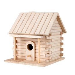 Cages à oiseaux, accessoires, nichoirs pour l'extérieur, boîte de nidification en bois, nids suspendus, décoration de jardin de maison, 2003