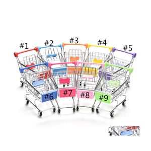 Bird Cages Creative Mini Children Handcart Simation Parrot Hamster Toy Small Supermarket Shop Cart Cart Contacy Pretend Play Toys Drop de DHL4C