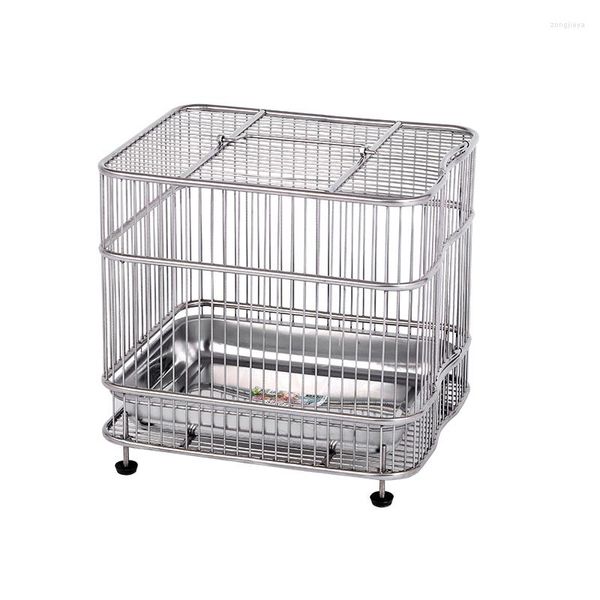 Jaulas para pájaros, jaula colgante de acero inoxidable, pequeño adorno para exteriores, alimentador, aviario canario, Gabbia por Uccelli, nido de loros DL60NL