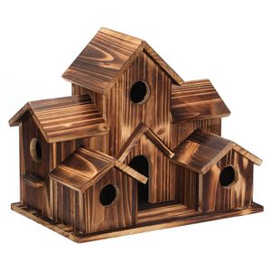 Vogelkooien huis voor buiten natuurlijk hout hangende handgemaakte kolibrie nest house klaring tuin landelijk huisjes 230130