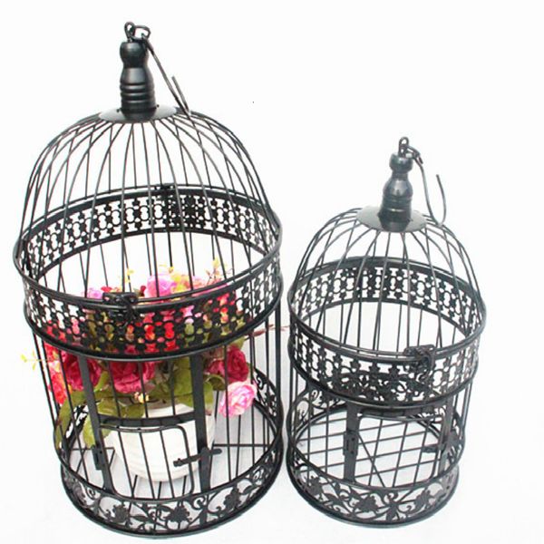 Cages à oiseaux cage à oiseaux en fer décoration de mariage accessoires de fleurs cadre suspendu 230130