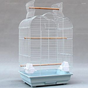 Cages à oiseaux de luxe grande Cage en acier inoxydable perroquet extérieur Rectangle fournitures métalliques Gabbia par Uccelli transporteur DL60NL