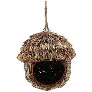Vogel kooien nest handgemaakte geweven stro kooi papegaai nestelen hangende kweekhol uitkomen huis hut voor parkiet hamster gerbil chi