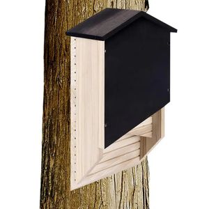 Vogelkooien Outdoor Vleermuis Huizen Houten Vleermuizen Voor Onderdak Habitat Herbruikbare Houten Nest Slaapstand Box Huis Decor 231201