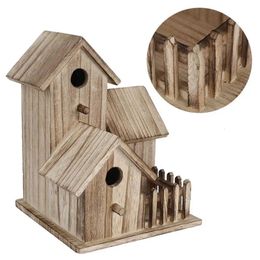 Jaulas para pájaros Jaula para loros Pajarera de madera Pequeño jardín al aire libre Caja nido para pájaros Casa para pájaros Suministros para mascotas Decoración Jaula para pájaros Decoración del hogar 231201