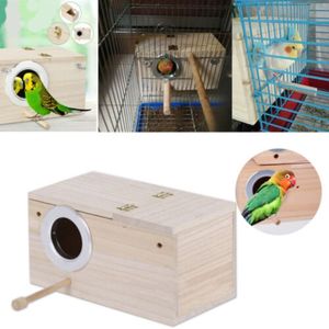 Cages à oiseaux, perroquets, tourtereaux, pinsons, perruches en bois, boîte d'élevage, fournitures de maison de nidification, nid 230909