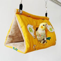 Cages à oiseaux pour animaux de compagnie perroquet hiver chaud nid maison suspendu hamac hangar lit de couchage Cage cabane tente grotte 4576 Q2