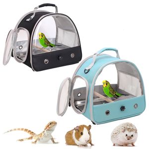 Cages d'oiseaux portables Clear de transport de perroquet sac de voyage respirant petite fenêtre d'accès aux animaux de compagnie pliable extérieur 230721