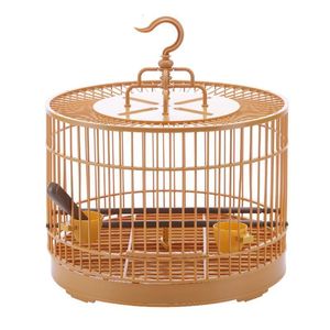 Vogelkooien rond vogel kooi retro bruine hangende vogel kooi vogel kit met vogelkooi en accessoires geweldig voor parakets liefdesgebieden parrotletes 230516