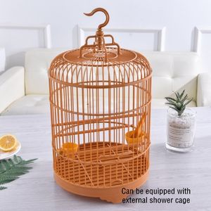 Cages à oiseaux Cage ronde maison de voyage en plastique de haute qualité pour perroquets perruches petits accessoires 230130