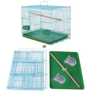 Bird Cages s Parakeet Parrot Bird Cage Pet Draad rechthoekige kleine kooi voor kleine vogels en Canarische Rekord uitgeruste feeders 230516