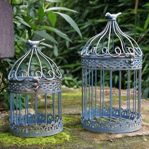 Ensemble de cages à oiseaux 2 pièces maison et jardin décoration de cage à oiseaux vintage en fer 230516