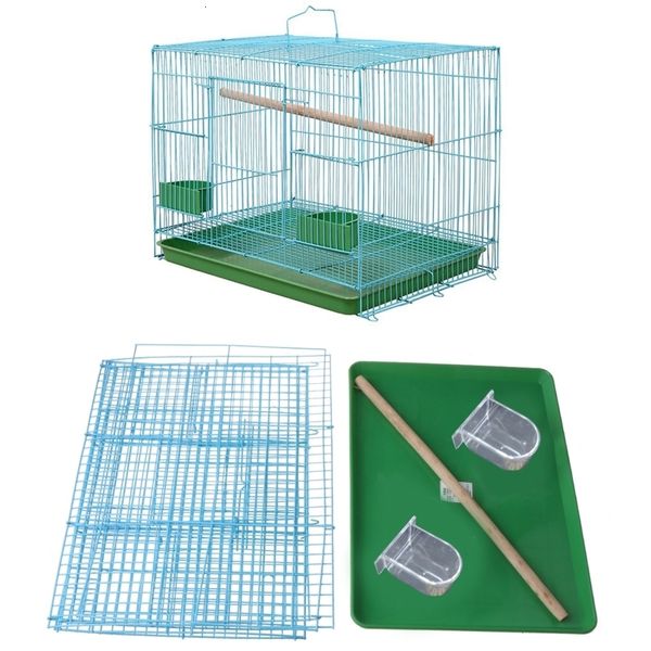 Jaulas para pájaros Jaula pequeña rectangular de alambre para pájaros pequeños y canarios Comederos equipados Rekord 230516