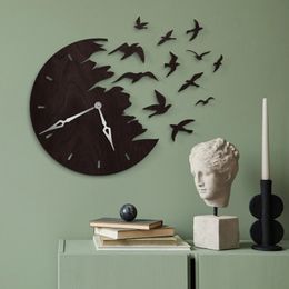 Vogelvliegende klok, moderne wandklok uniek, decoratieve klok